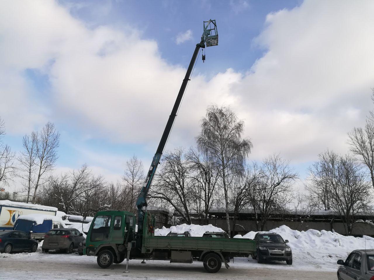 Услуги манипулятора с люлькой. От 9 до 22 метров.