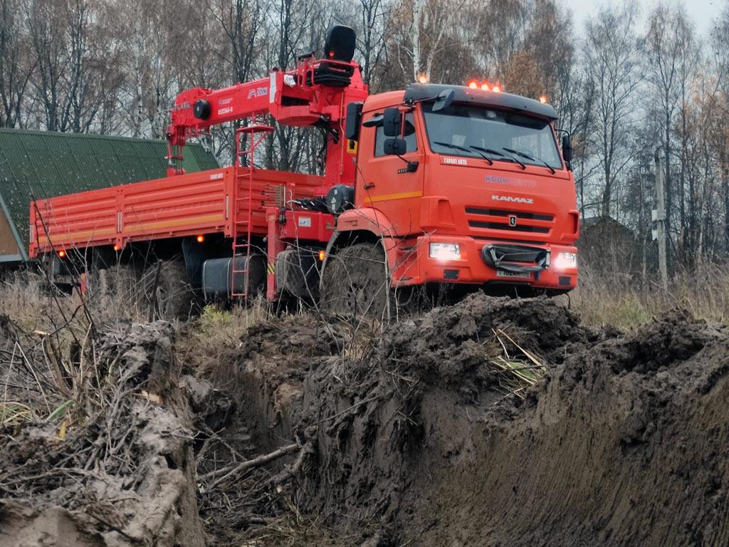 Аренда манипулятора вездехода на базе КАМАЗ-43118